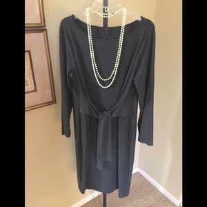 J.Jill for Garnet Hill, Gray Knit Dress in 1x